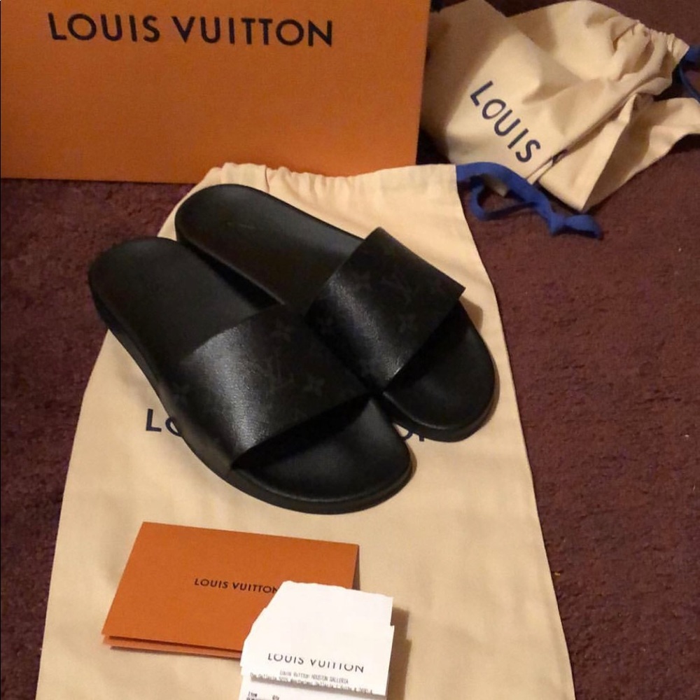 LOUIS VUITTON Damier Graphite Monogram LV  Sandals